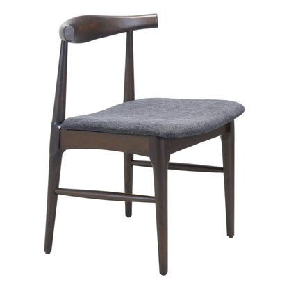 Tuzka Gray & Espresso Dining Chair (Set of 2)
