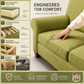 Augusta Sofa – Made in USA, Custom Fabric Options, 83" Classic Design - Notion Appletini - Fabric (12)