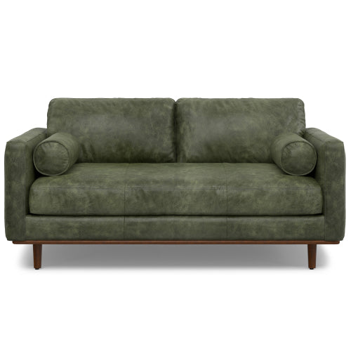 Morrison MCM Leather Sofa Loveseat 72' (2 Colors)