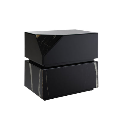 Drisana Black Synthetic Wood End Table
