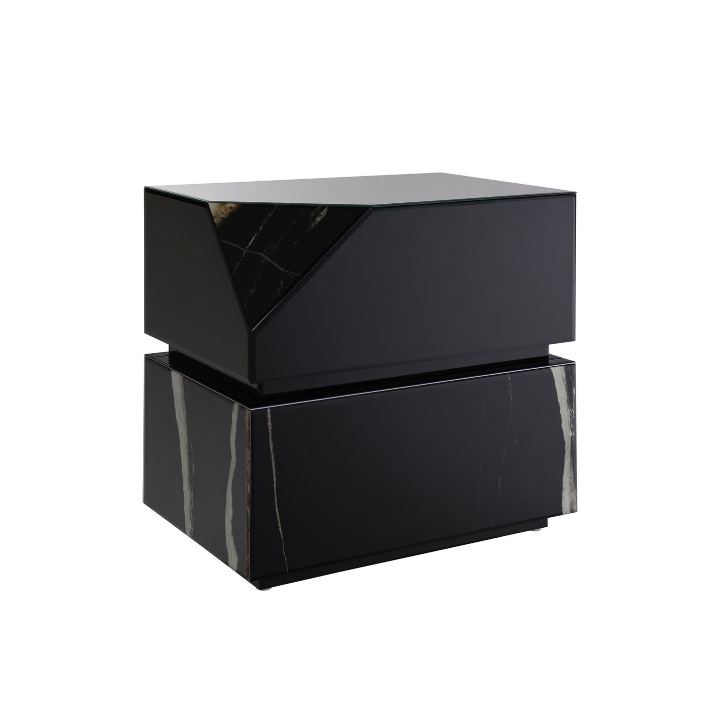 Drisana Black Synthetic Wood End Table