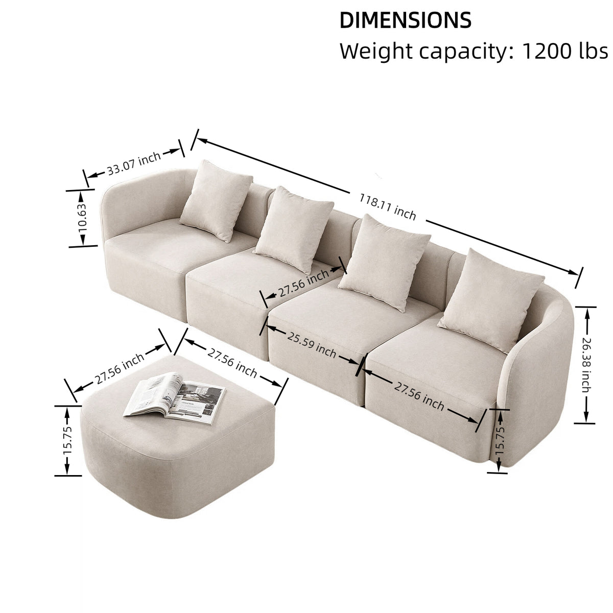 Gaia Velvet Modular Sectional