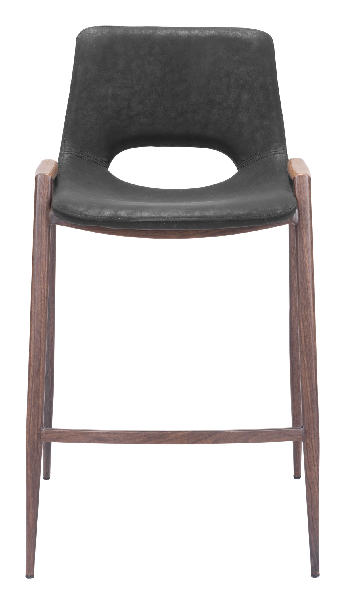 Desi Counter Stool (Set of 2) in Black & Walnut