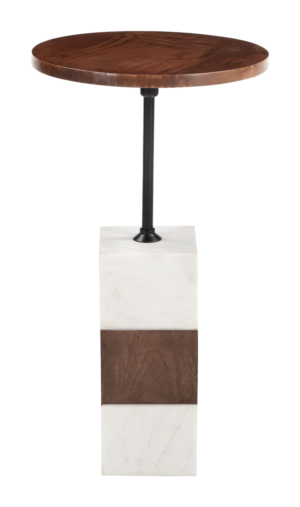 Stuk Brown & White Side Table