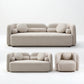 Jarrah Living Room Set in Light Beige, Sofa + Loveseat + 1 Square Chair