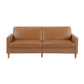 Corbett Camel Faux Leather Sleeper Sofa