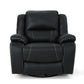 Modern Faux Leather Manual Swivel Recliner (2 Color Options)