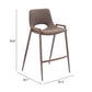 Desi Counter Stool (Set of 2) in Brown & Walnut