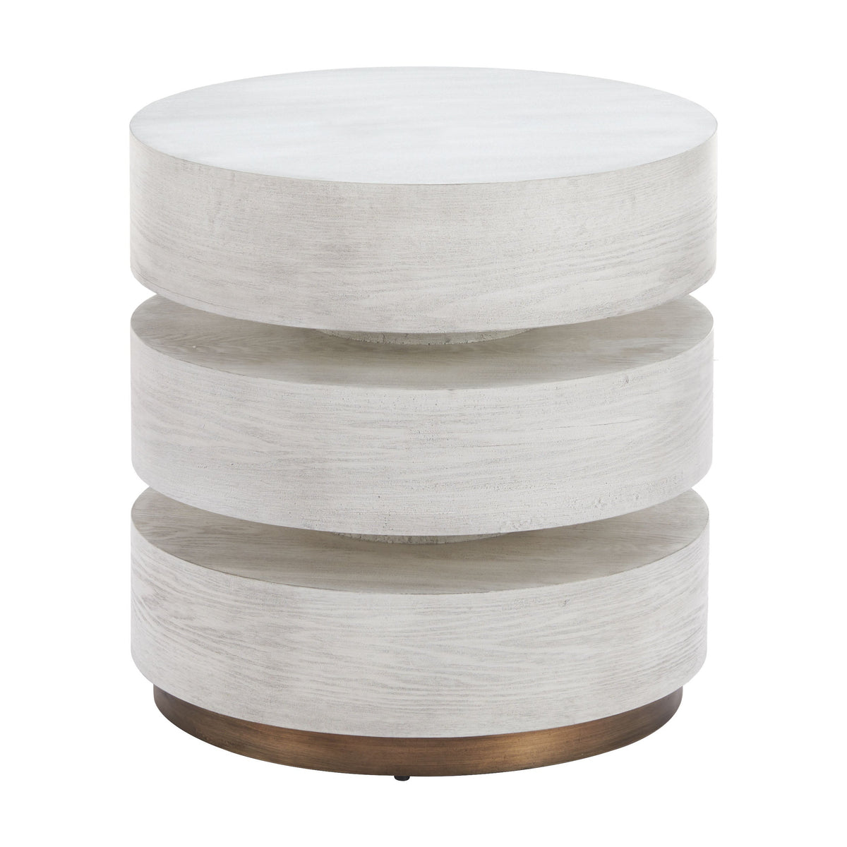 Laha Oak White Side Table