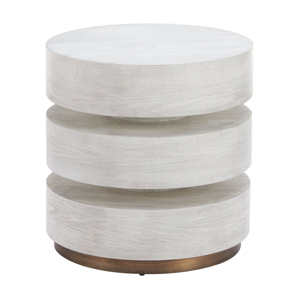 Laha Oak White Side Table