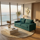 Modena Sofa 92" – Made in USA Square-Arm Sofa (7 Fabrics) - Hepburn Teal - Fabric (11)