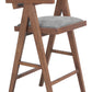 Delhi Gray & Walnut Barstool (Set of 2)