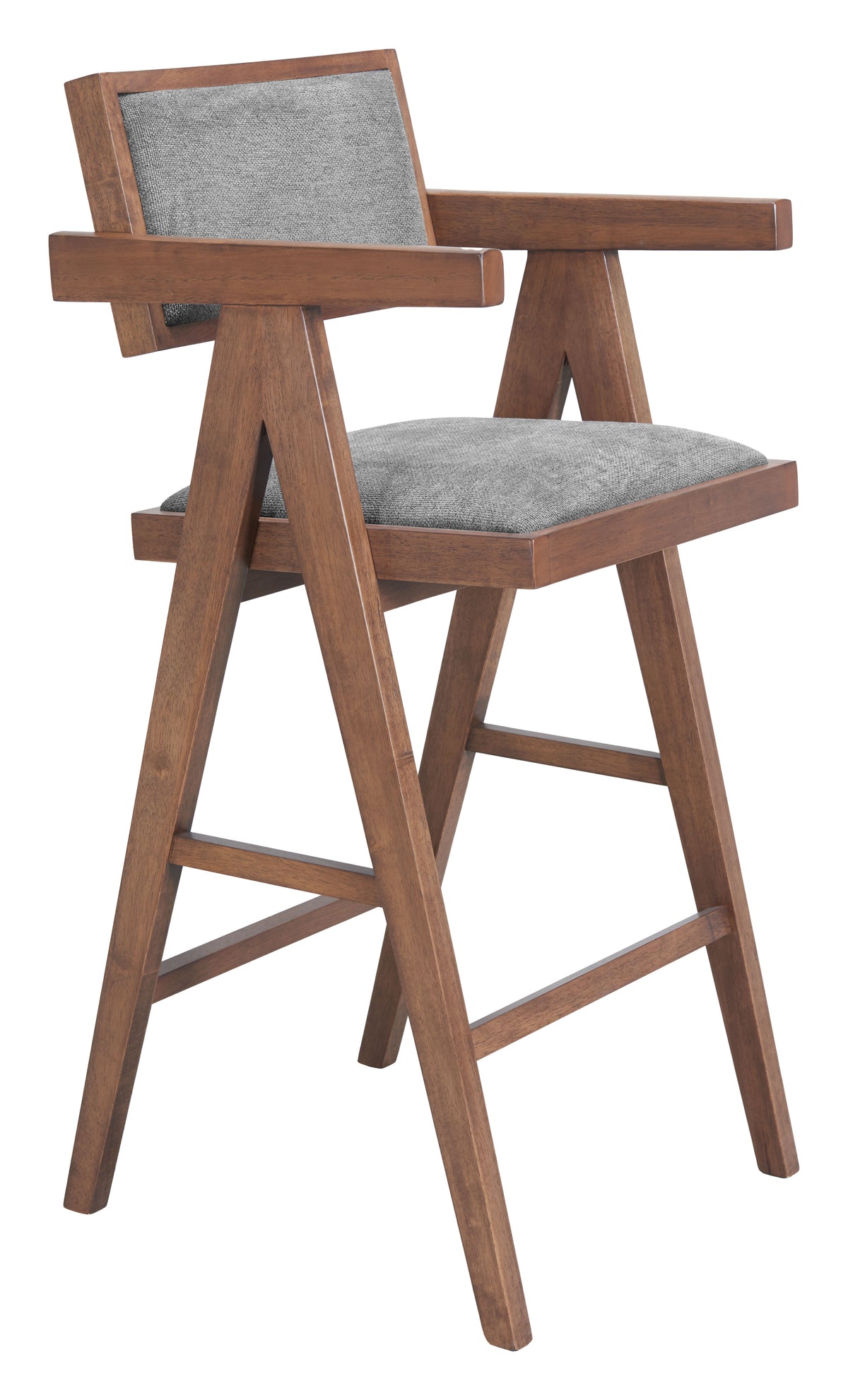 Delhi Gray & Walnut Barstool (Set of 2)