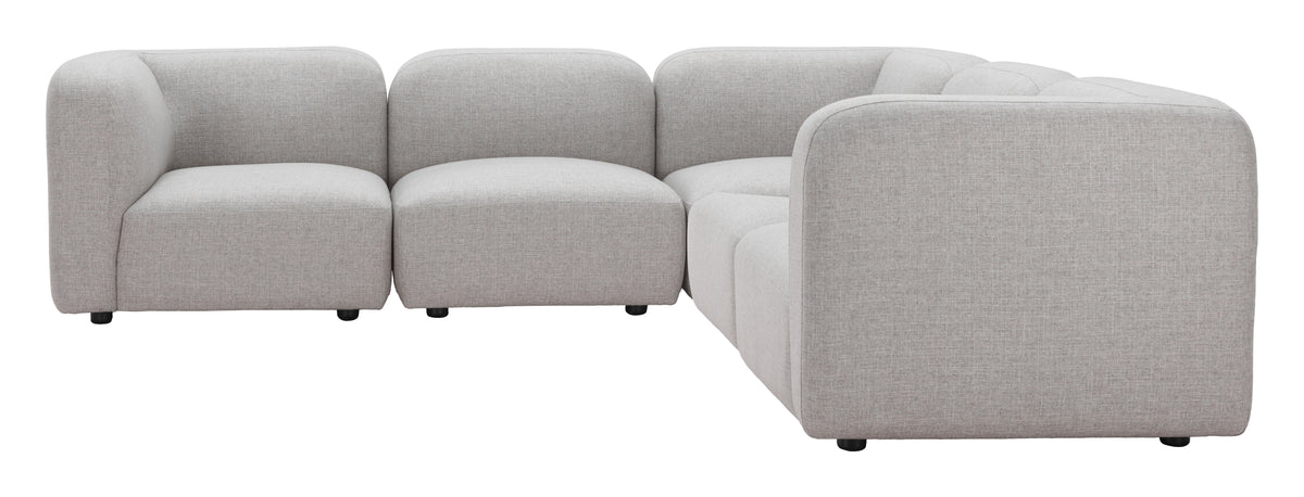 Biak Gray Corner Chair