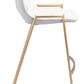 Desi Counter Stool (Set of 2) in White & Gold