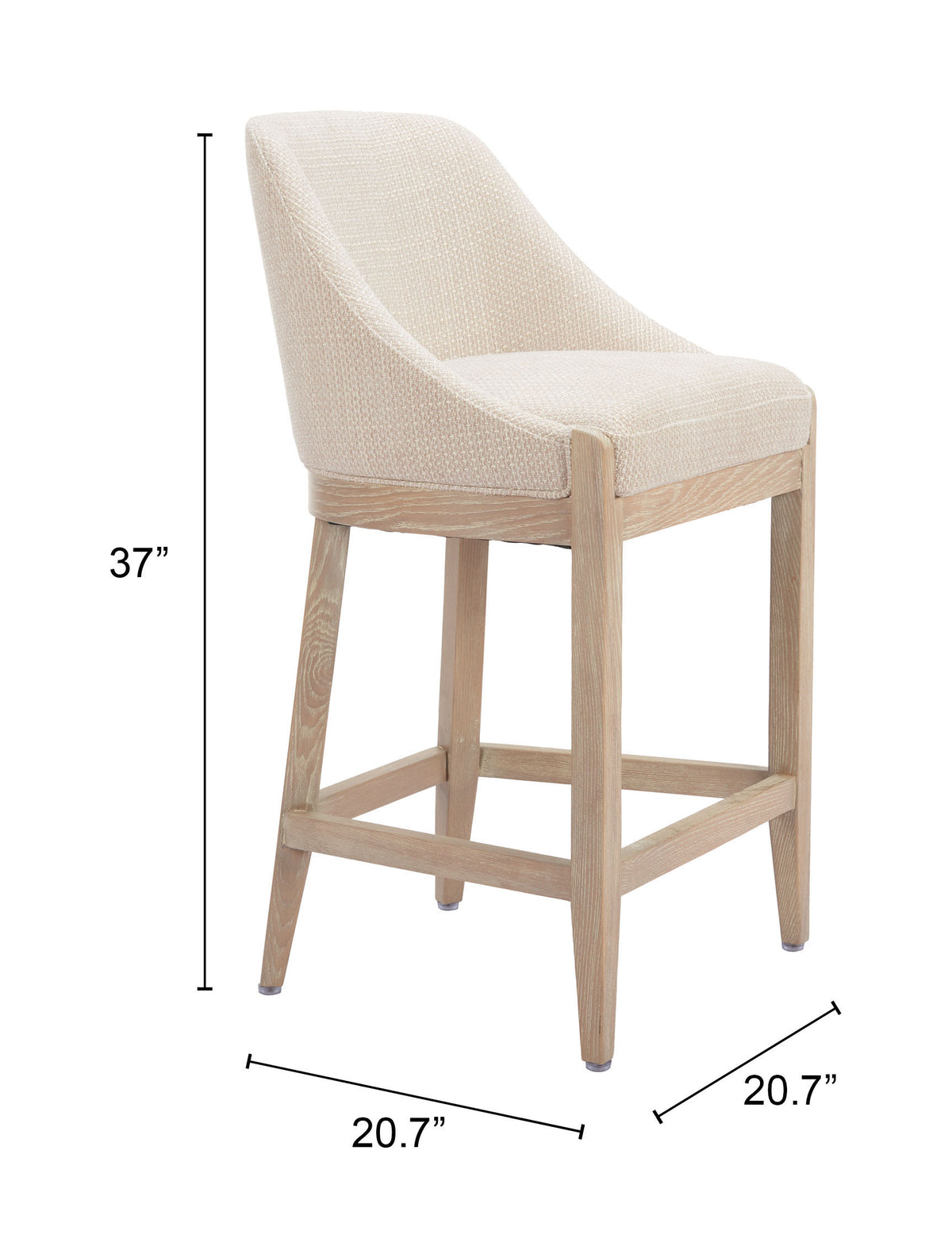 Calmo Beige Counter Stool
