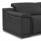 86" Italian Leather Power Reclining Sofa with USB Charging