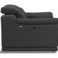 86" Italian Leather Power Reclining Sofa with USB Charging