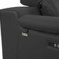 86" Italian Leather Power Reclining Sofa with USB Charging