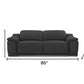 86" Italian Leather Power Reclining Sofa with USB Charging