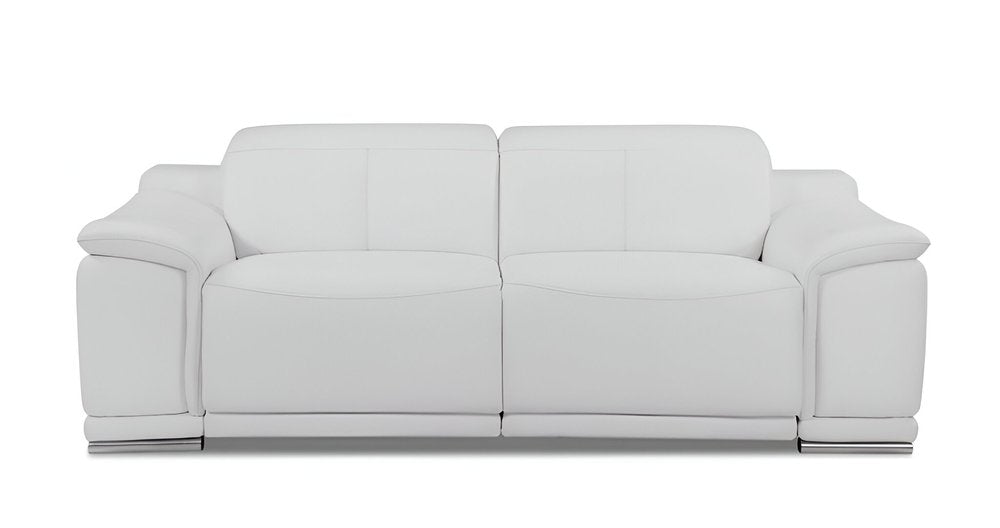 86" Italian Leather Power Reclining Sofa with USB Charging