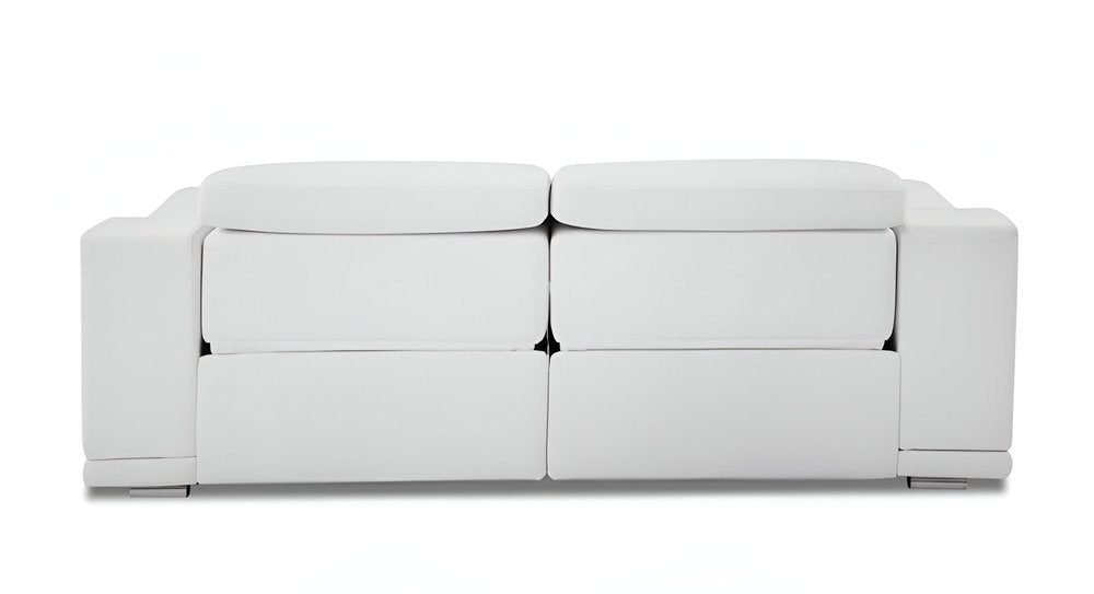 86" Italian Leather Power Reclining Sofa with USB Charging