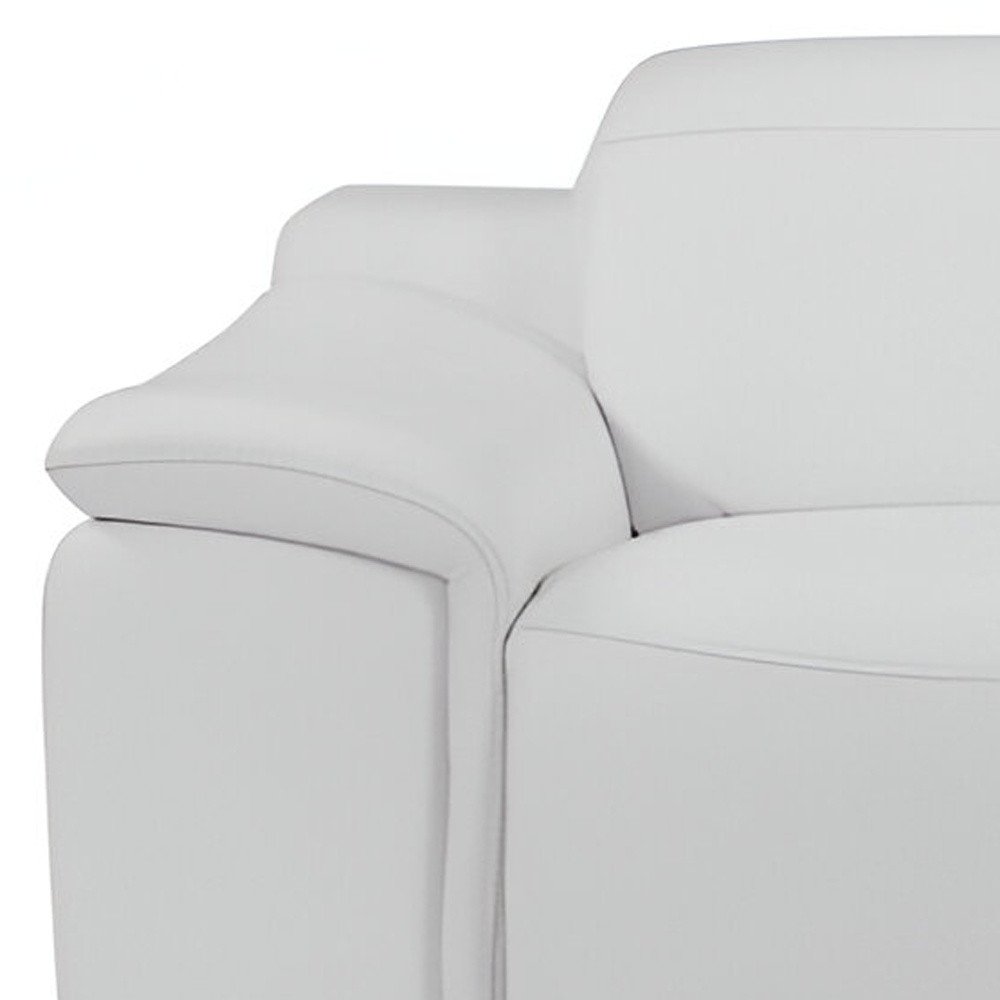 86" Italian Leather Power Reclining Sofa with USB Charging