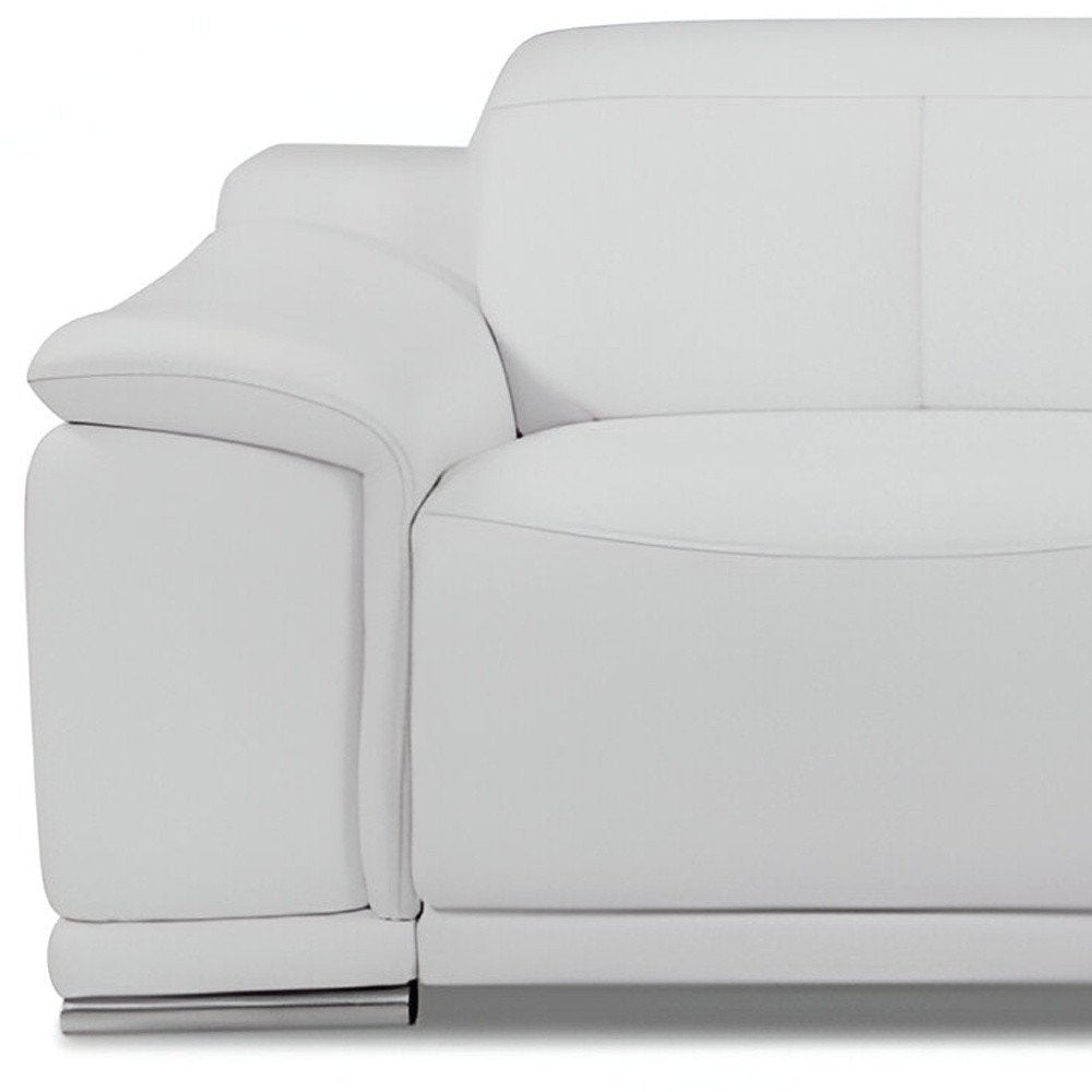 86" Italian Leather Power Reclining Sofa with USB Charging
