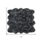 Scalloped faux fur square shag rug 6' x 6' in dark gray, showcasing plush texture and modern design.