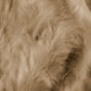 Close-up of soft beige faux fur texture, perfect for adding warmth to any modern decor.