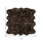 Scalloped faux fur square shag rug in dark brown, 6' x 6' size, showcasing plush texture and stylish design.