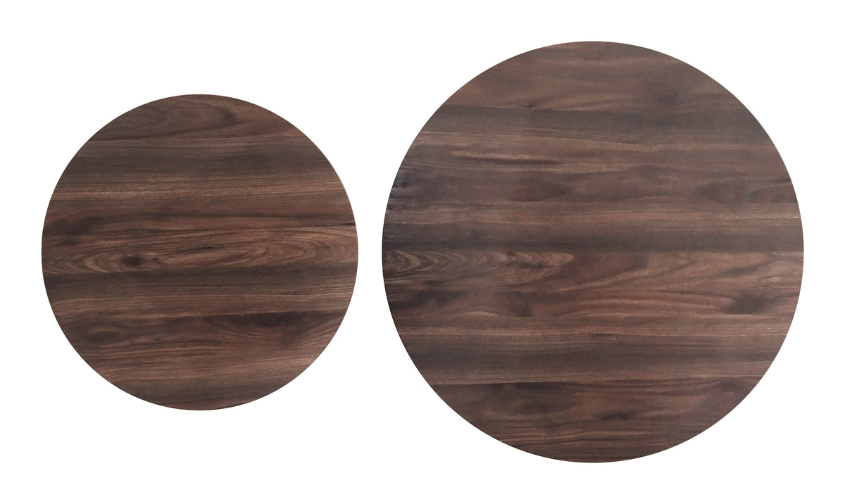 Rosk Walnut & Black Coffee Table Set (2-Piece)