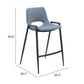 Desi Counter Stool (Set of 2) in Azure Gray