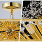 48" Dandelion Crystal Chandelier – Gold Sputnik Ceiling Light – view 13