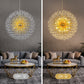 48" Dandelion Crystal Chandelier – Gold Sputnik Ceiling Light – view 15
