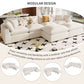 Modern Plush U-Shape Modular 2 Ottoman Sofa Sectional 134" (2 Colors)