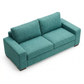 Modena Sofa 92" – Made in USA Square-Arm Sofa (7 Fabrics) - Hepburn Emerald - Fabric (10)