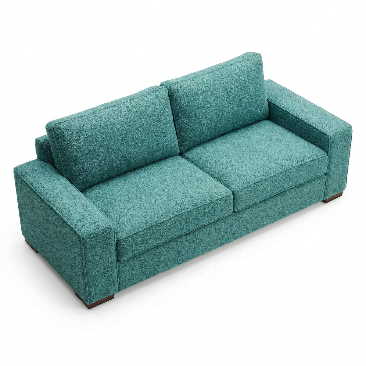 Modena Sofa 92" – Made in USA Square-Arm Sofa (7 Fabrics) - Hepburn Emerald - Fabric (10)