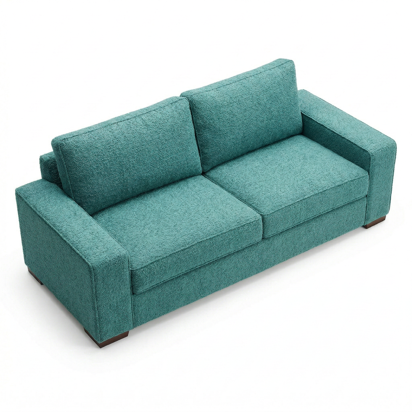 Modena Sofa 92" – Made in USA Square-Arm Sofa (7 Fabrics) - Hepburn Emerald - Fabric (10)