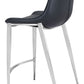 Magnus Counter Stool (Set of 2) in Black & Silver