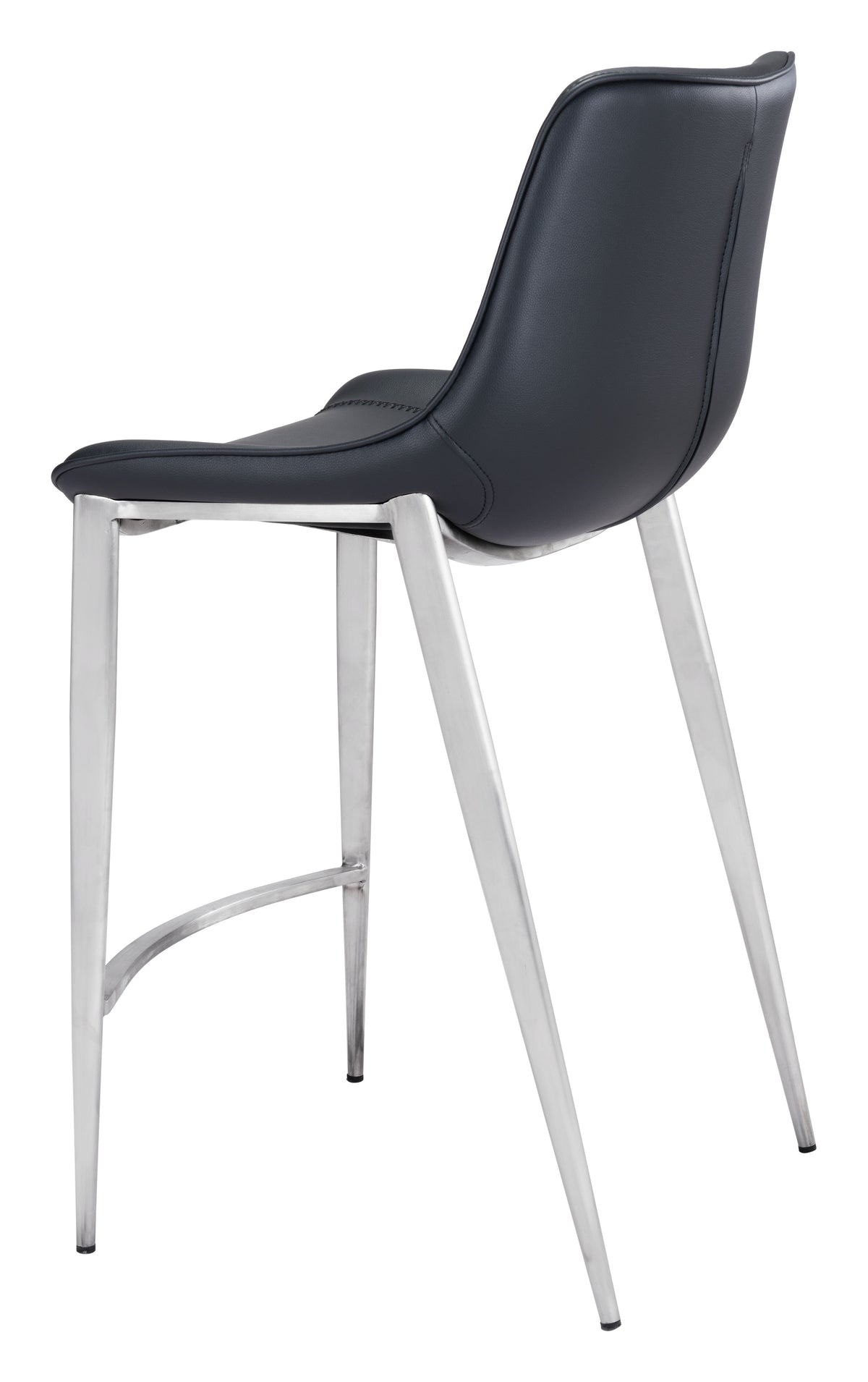 Magnus Counter Stool (Set of 2) in Black & Silver