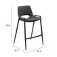 Desi Counter Stool (Set of 2) in Black