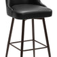 Keppel Swivel Barstool in Black & Bronze