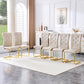 Kinsey Beige, Gold Legs, Set of 4