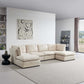 Modern Modular U-Shape Dual Chaise Sofa Sectional 129'