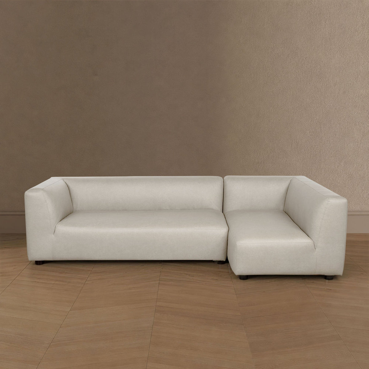 Lukas 2-piece sectional with right-facing chaise in cream