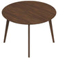 Lara MCM Solid Walnut Round Dining Table 43" – Modern Wood Dining Table showcasing warm walnut finish and sleek design.