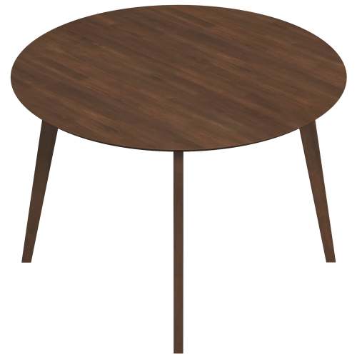 Lara MCM Solid Walnut Round Dining Table 43" – Modern Wood Dining Table showcasing warm walnut finish and sleek design.