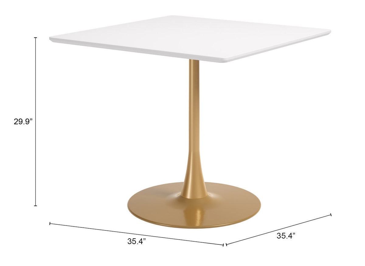 Epas White & Gold Dining Table