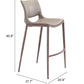 Ace Barstool (Set of 2) in Brown & Walnut